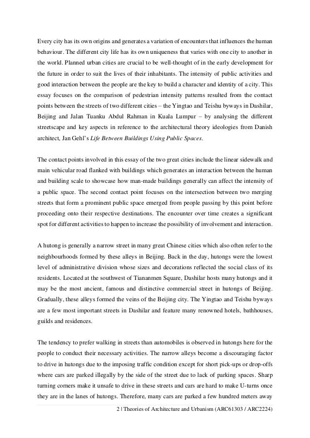 comparison architecture essay